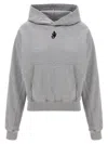 Jw Anderson J. W. Anderson Cropped Grey Hoodie With Relaxed Fit In Gray