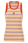 Jw Anderson Multicolor Contrast Trim Striped Tank Top In Multicolor
