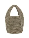 Jw Anderson Popcorn Basket Top-handle Bag In Gray