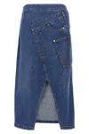 Jw Anderson Jwanchor Twisted Midi Skirt In Blue