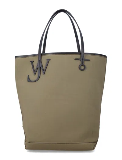 Jw Anderson Khaki Anchor Large Tote In Green