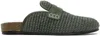 Jw Anderson Woven Raffia Loafer Mules In 19590-415-kaki