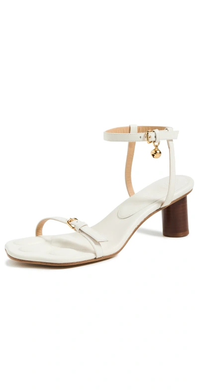 Jw Anderson Paw High-heel Leather Sandals In Neutrals