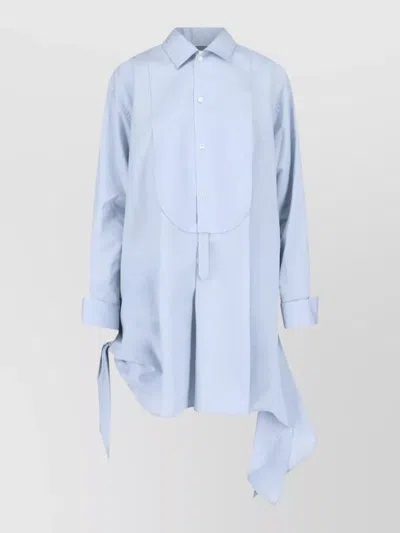 Jw Anderson Knee Length Dress Asymmetric Hem Cuffs In Blue