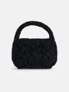 Jw Anderson 'knit' Black Leather Bag In Black
