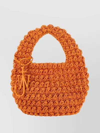 Jw Anderson Knit Handle Shoulder Bag In Orange