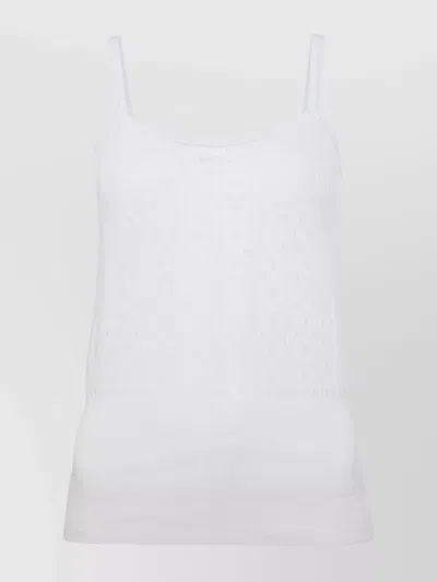 Jw Anderson Knit Top Embroidered Logo In White