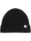 Jw Anderson Knitted Beanie Hat In Black