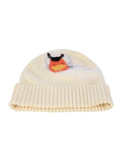 Pre-owned Jw Anderson Knitted Beanie In Yellow