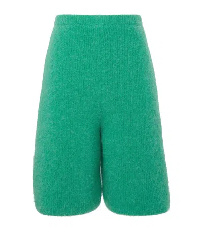 Jw Anderson Knitted Bermuda Shorts In Green