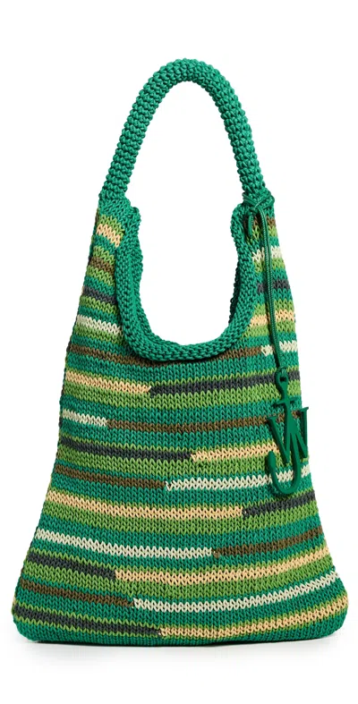 JW ANDERSON KNITTED HOBO BAG GREEN/MULTI
