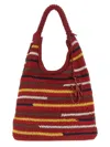 Jw Anderson Soft Knit Hobo Style Shoulder Bag In Red