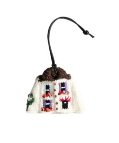 Jw Anderson Knitted House Cardigan Charm In White In Multi