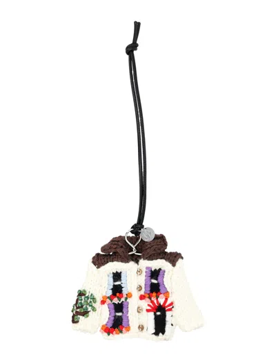 Jw Anderson Knitted House Cardigan Charm In Multi