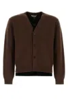 Jw Anderson Brown Cashmere Blend Layered Cardigan In Brown