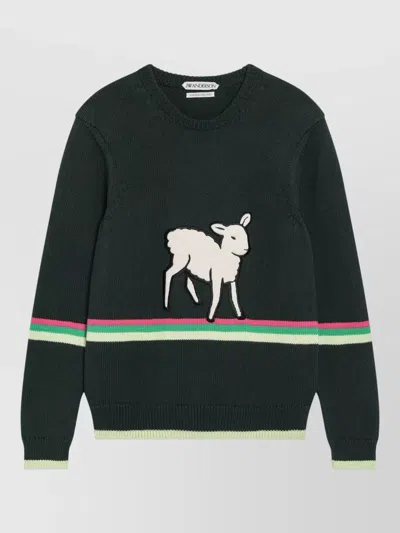 JW ANDERSON KNITWEAR CREW NECK LONG SLEEVE STRIPES