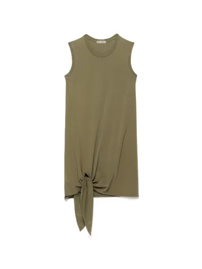 Jw Anderson Knot-detail Sleeveless Mini Dress In Green