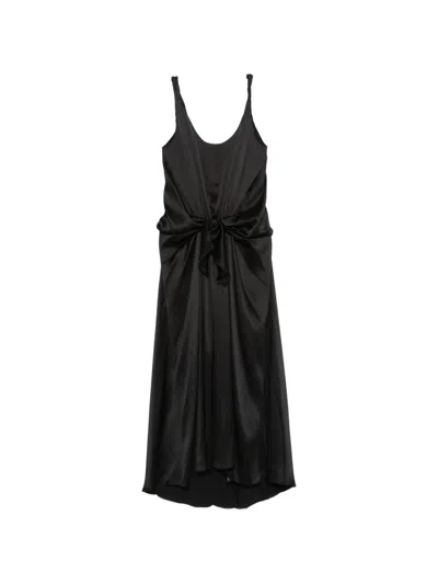 Jw Anderson Knot Maxi Dress In Black
