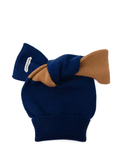 Jw Anderson Knotted Beanie Hat In Purple