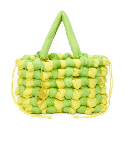 Jw Anderson Knotted Bucket Bag In Green