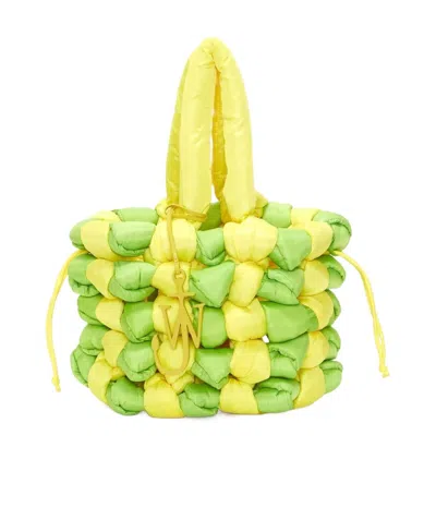 Jw Anderson Knotted Bucket Bag In Yellow