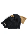 Jw Anderson Knotted Colorblock Wool Beanie In Multi
