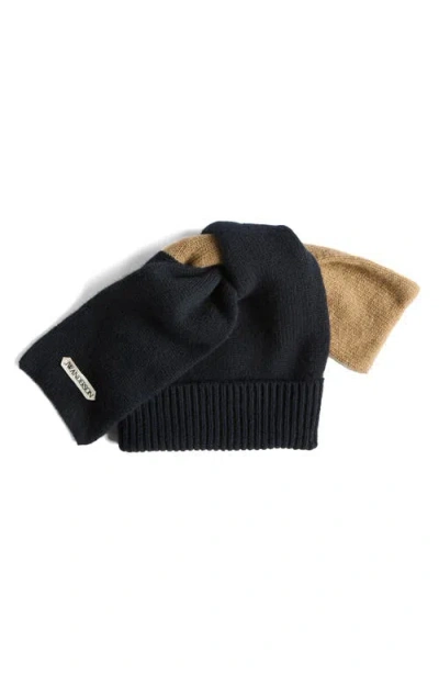 Jw Anderson Knotted Colorblock Wool Beanie In Multi