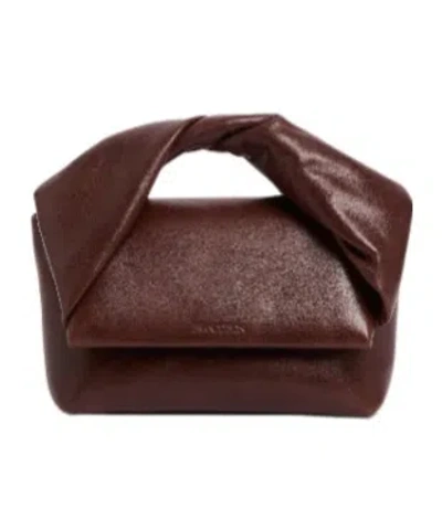 Jw Anderson Knotted Leather Tote Bag In Brown