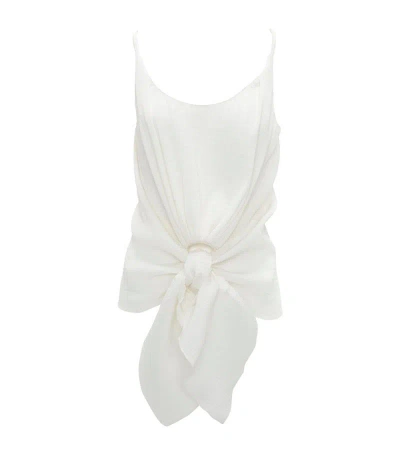 Jw Anderson Knotted Tank Top In White