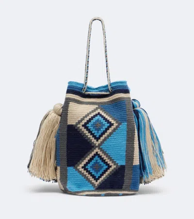 Jw Anderson La Mochia Wayuu Woven Bucket Bag In Multi