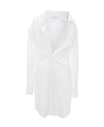 Jw Anderson Lace-detail Shirt Dress In White