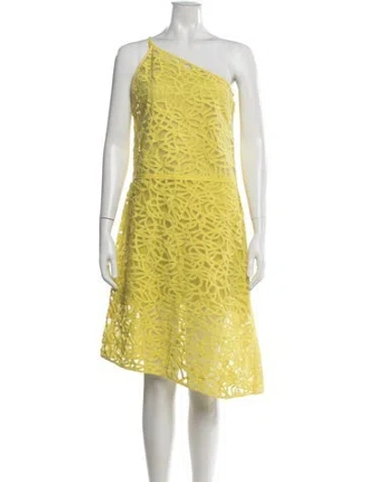 Pre-owned Jw Anderson Lace Pattern Midi Length Dress In Yellow