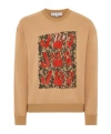 Jw Anderson Sweatshirt With Printed Lace Frontpanel In Nude