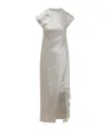Jw Anderson Lace-trim Layered Maxi Dress In Gray