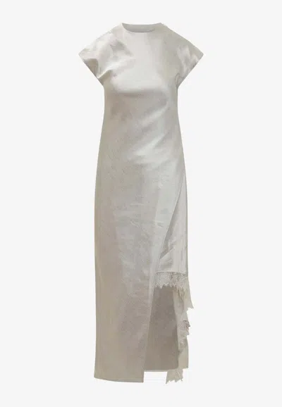 JW ANDERSON LACE-TRIM LAYERED MAXI DRESS