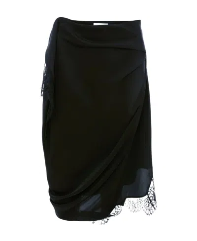 Jw Anderson Lace-trim Slip Skirt In Black