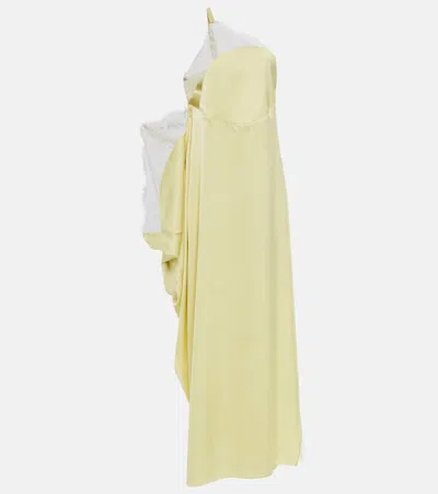 Jw Anderson Deconstructed Camisole Maxi Dress In Pale Yellow
