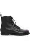 Jw Anderson Lace-up Leather Boots In Black