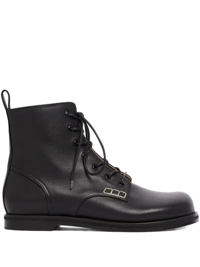 JW ANDERSON LACE-UP LEATHER BOOTS