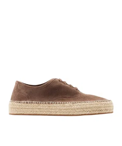 Jw Anderson Lace-up Thick-soled Straw Sandals In Nude
