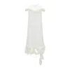 Jw Anderson Ladies White Silk Draped Midi Dress In White