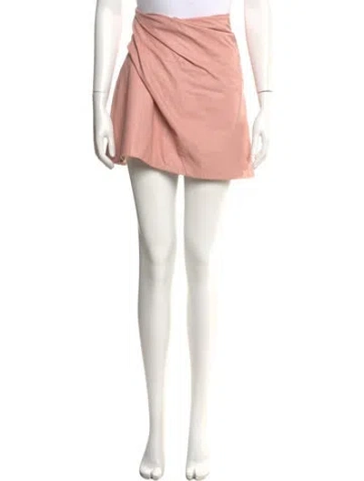 Pre-owned Jw Anderson Lambskin Mini Skirt In Pink