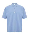 Jw Anderson Lapel Short Sleeve Polo Shirt In Blue