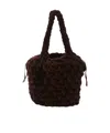 Jw Anderson Large Blanket Shopper Chenille Shoulder Bag In Black