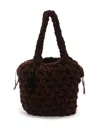 Jw Anderson Large Blanket Shopper Chenille Shoulder Bag In Brown