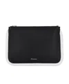 Jw Anderson Large Bumper-tube Clutch Contrast Trim In Black