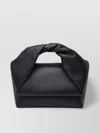 JW ANDERSON LARGE LEATHER TWISTER BAG WITH TWIST KNOT HANDLE AND CHAIN SHOULDER STRAP