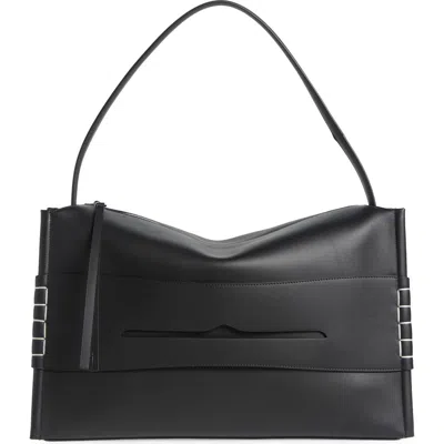 Jw Anderson Large Loafer Leather Top Handle Bag In Black