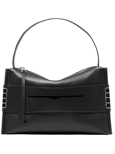 Jw Anderson Large Loafer Shoulder Bag In Black