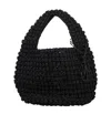 Jw Anderson Large Knit Shopping Bag With Loop Detailing In Black